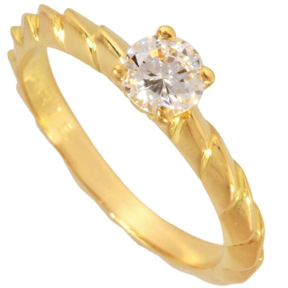 CHAUMET 18k Yellow Gold Diamond Ring - Picture 1 of 6